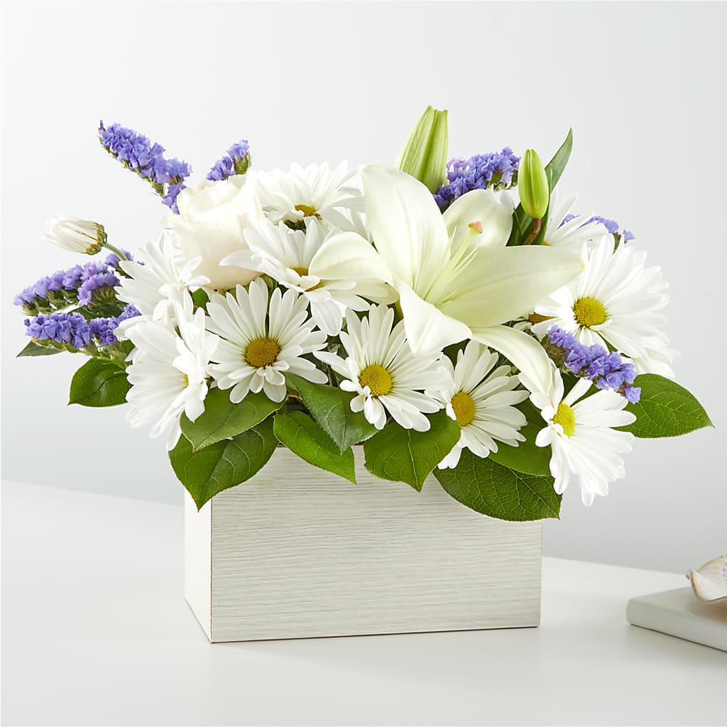 Beyond Blue Box Bouquet – Fairy Queen Floral, Madera CA