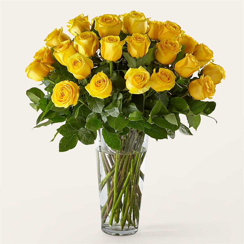 Long Stem Yellow Rose Bouquet – Fairy Queen Floral, Madera CA