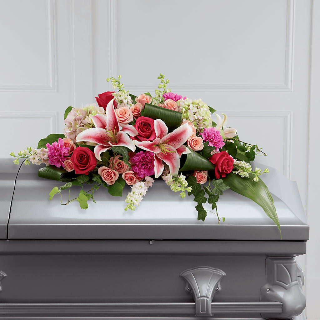 Splendid Grace Casket Spray – Fairy Queen Floral, Madera CA