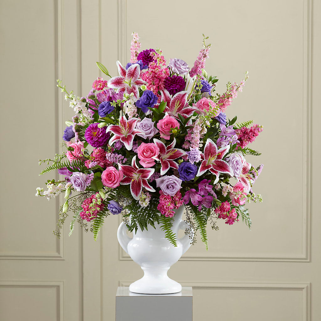 Peaceful Tribute Arrangement – Fairy Queen Floral, Madera CA