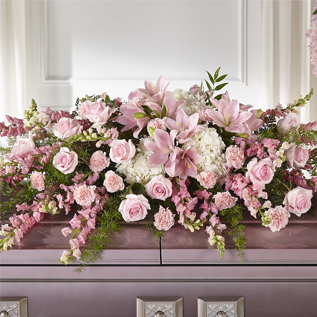 Life & Remembrance Casket Spray – Fairy Queen Floral, Madera CA