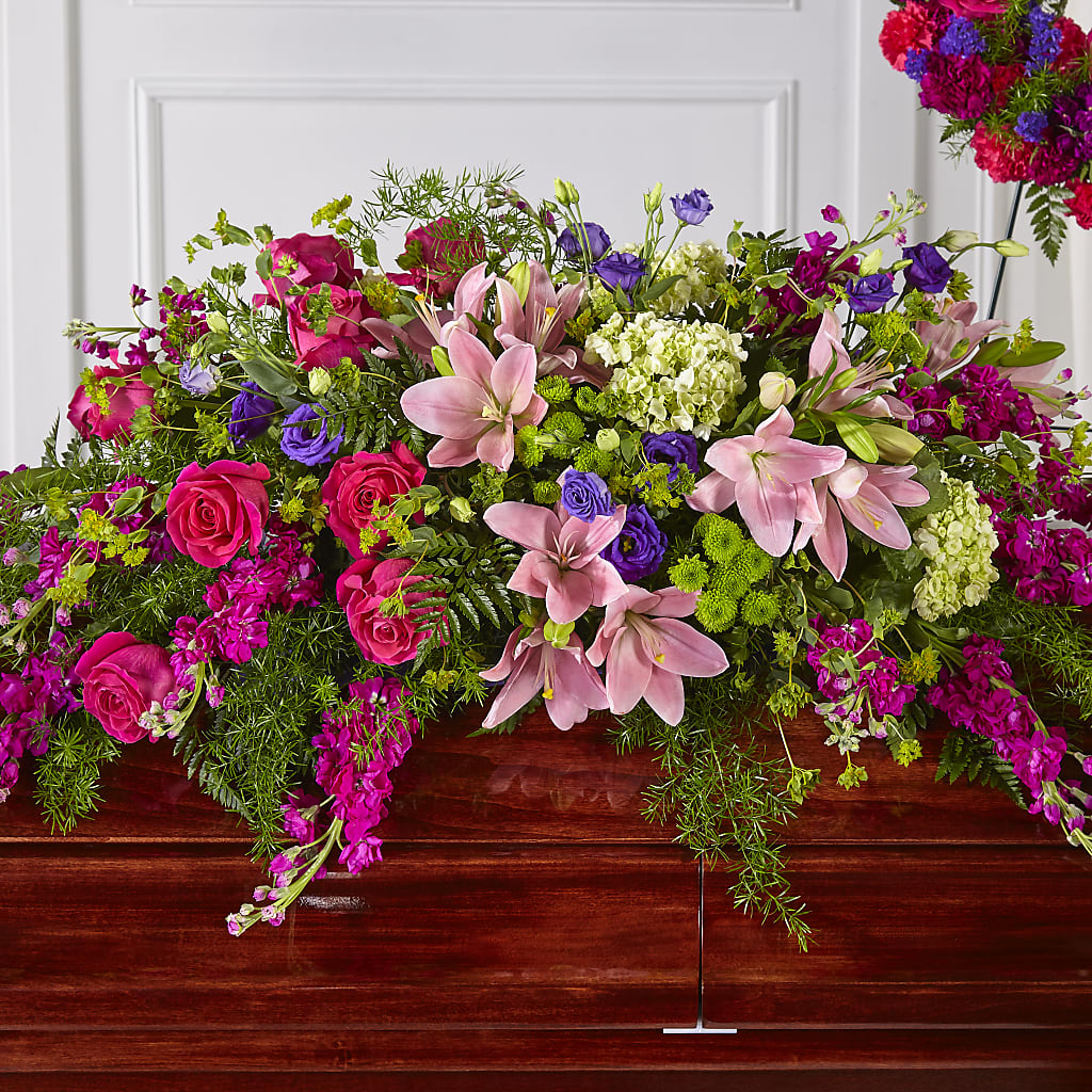 Radiant Tribute Casket Spray – Fairy Queen Floral, Madera CA