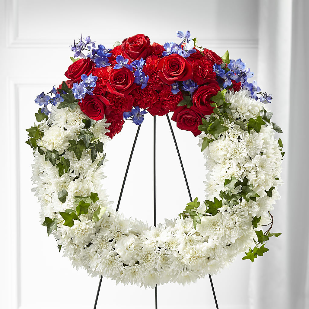 Patriotic Passion Wreath – Fairy Queen Floral, Madera CA