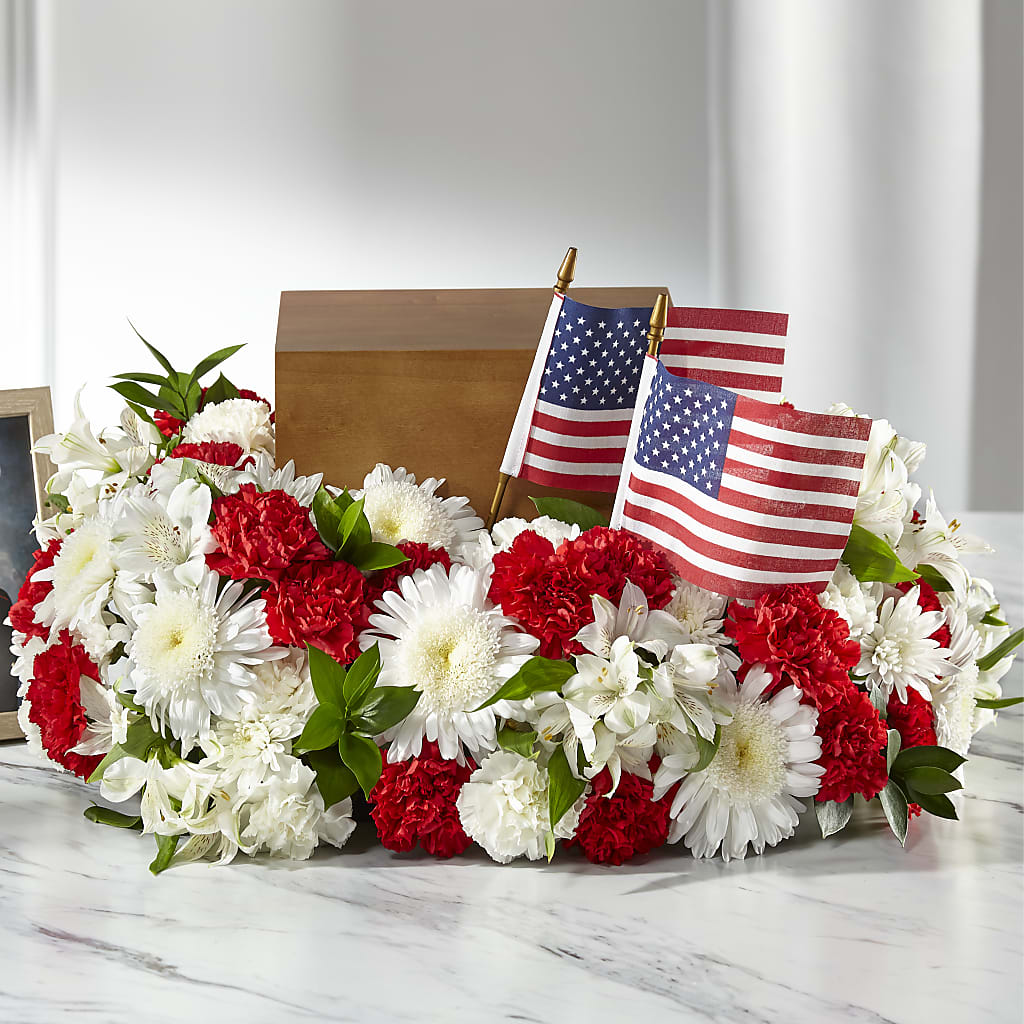 Spirit of Patriotism Cremation Adornment – Fairy Queen Floral, Madera CA