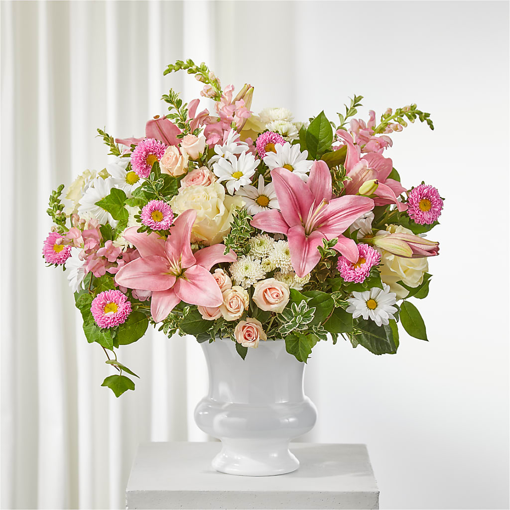 Empathetic Blooms Urn Arrangement – Fairy Queen Floral, Madera CA