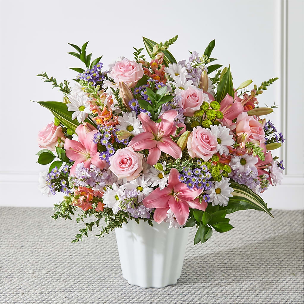 Abundant Compassion Floor Basket – Fairy Queen Floral, Madera CA