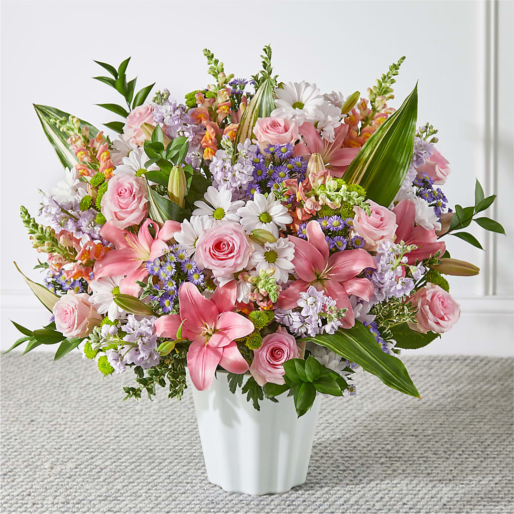 Abundant Compassion Floor Basket – Fairy Queen Floral, Madera CA