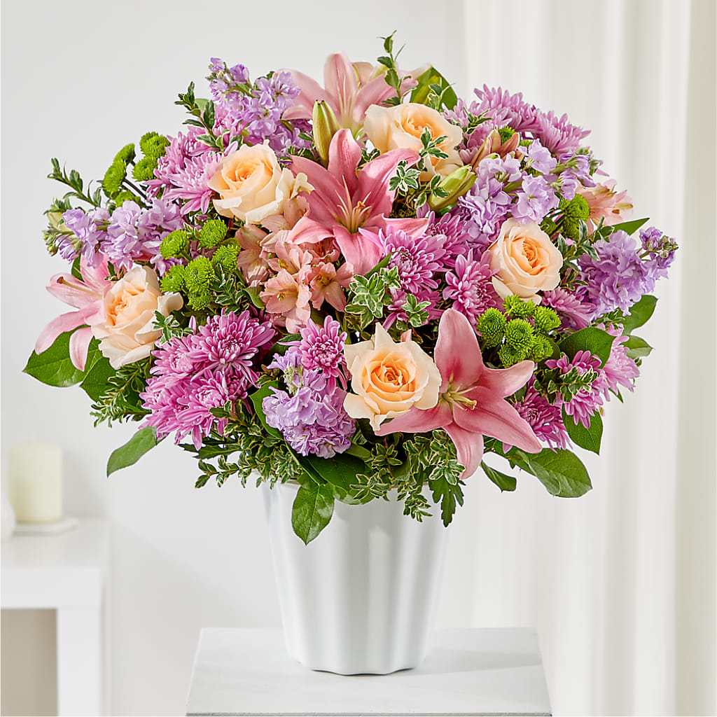 Supportive Embrace Tabletop Basket – Fairy Queen Floral, Madera CA
