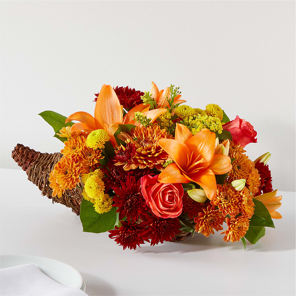 Bouquet of Blessings Cornucopia – Fairy Queen Floral, Madera CA