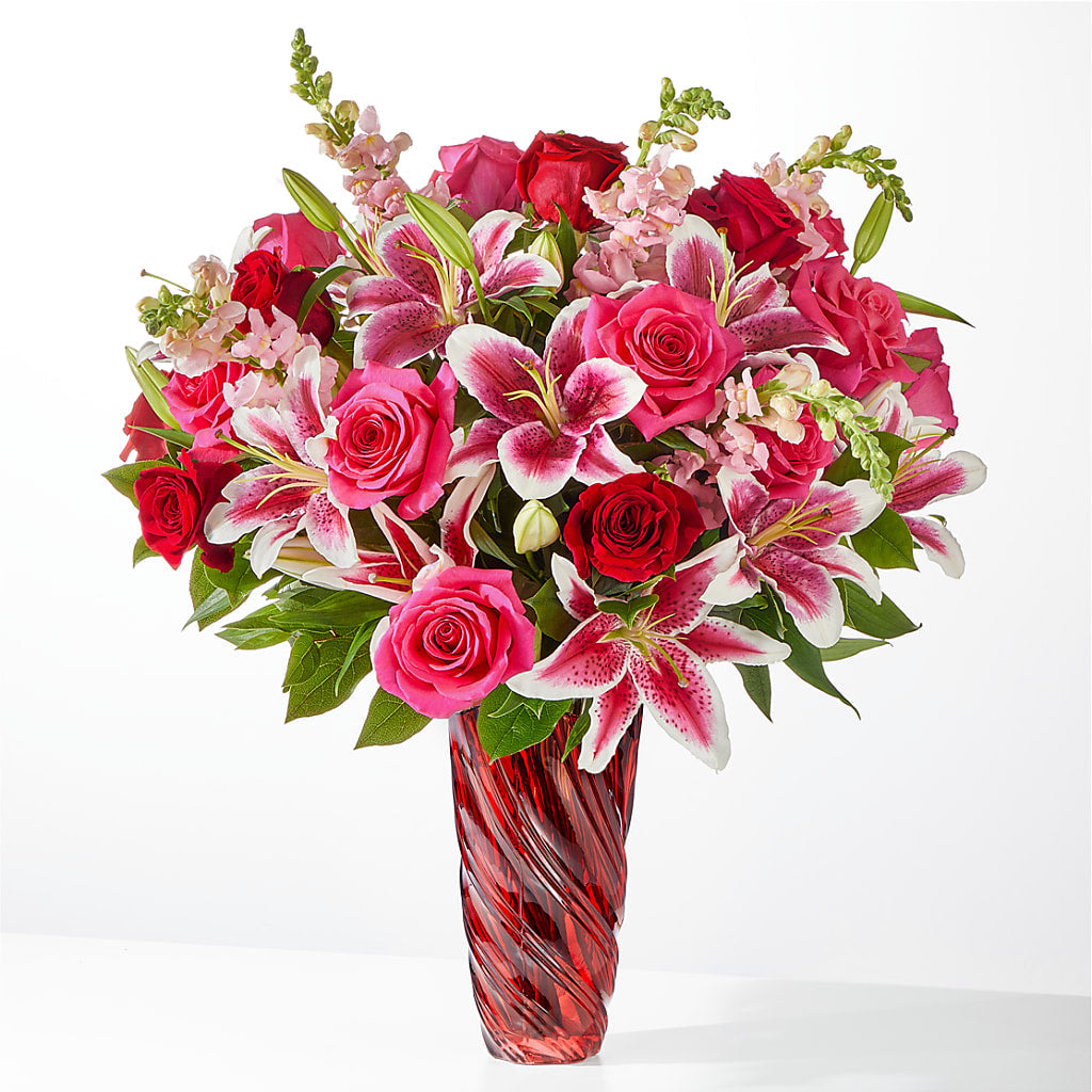 Always You Bouquet with Luxe Swirl Vase – Fairy Queen Floral, Madera CA