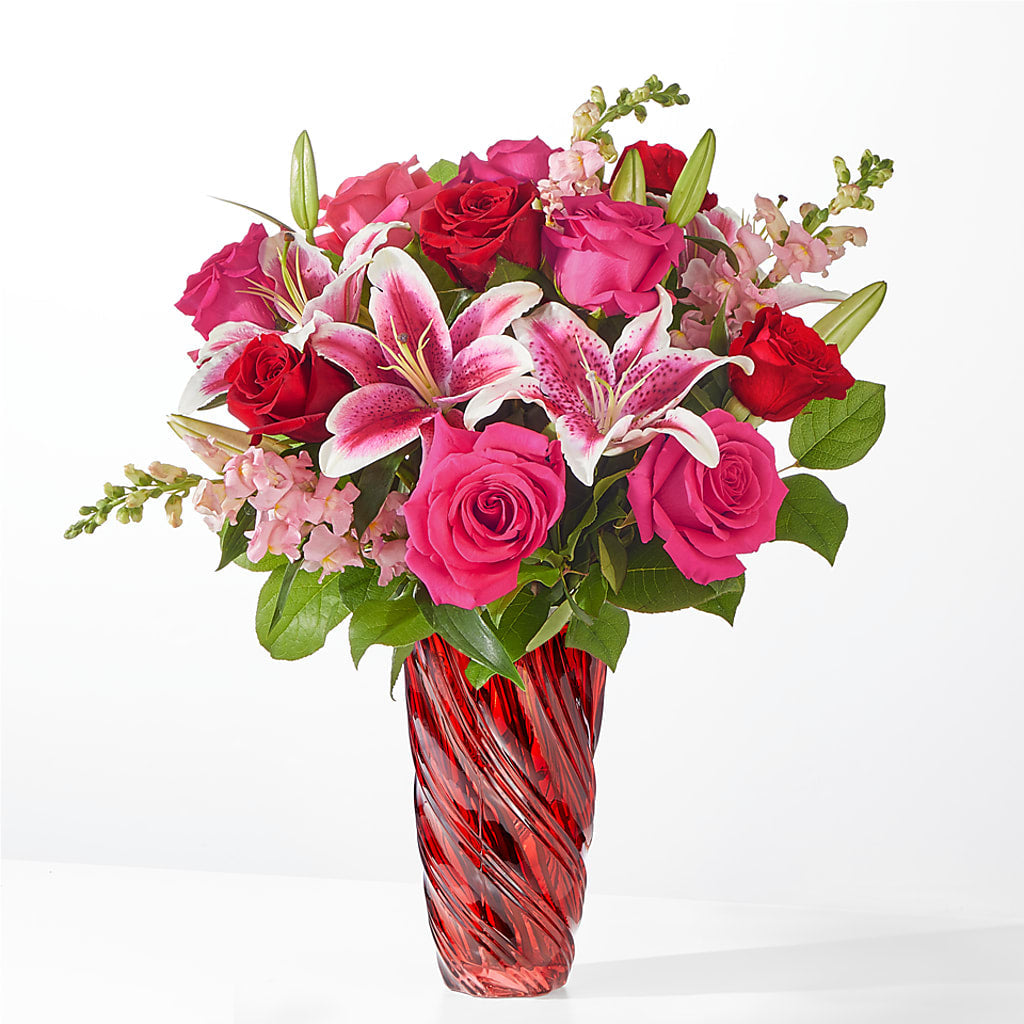 Always You Bouquet with Luxe Swirl Vase – Fairy Queen Floral, Madera CA