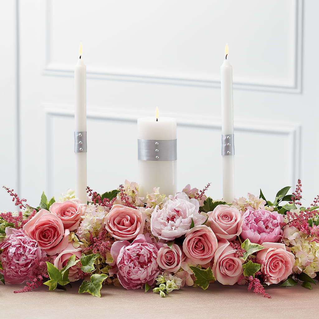 Worldwide Romance Unity Candle Arrangement – Fairy Queen Floral, Madera CA