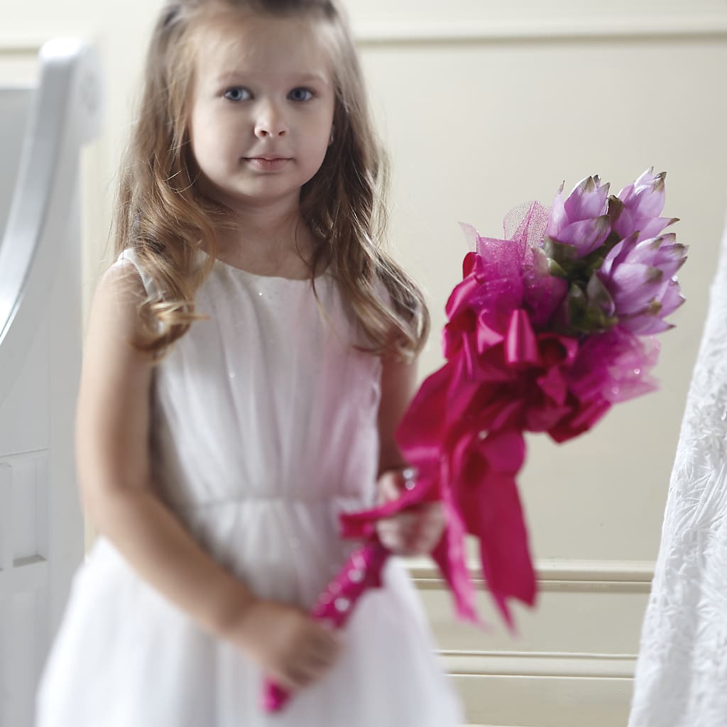 Sparkle Pink Flower Girl Bouquet – Fairy Queen Floral, Madera CA