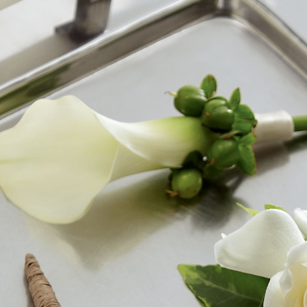 White Calla Boutonniere – Fairy Queen Floral, Madera CA