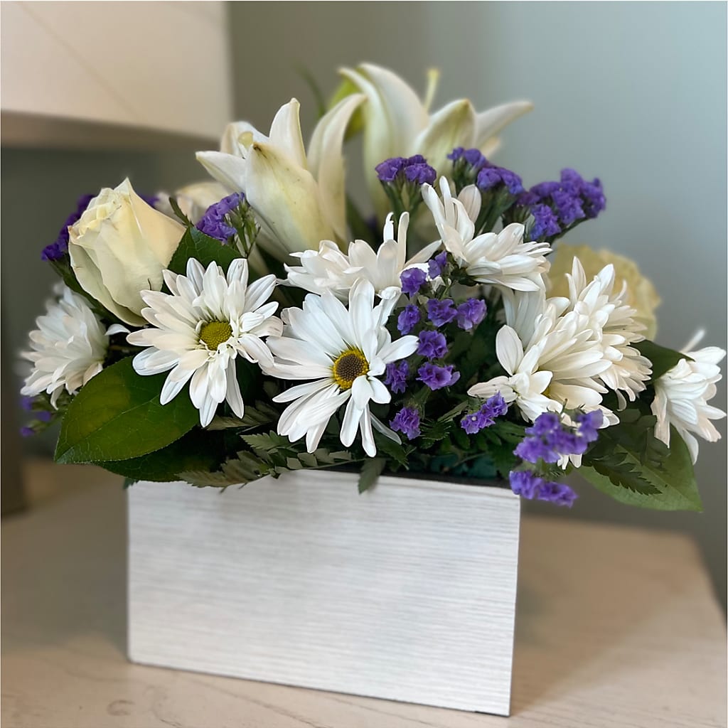 Beyond Blue Box Bouquet –  Fairy Queen Floral, Madera CA