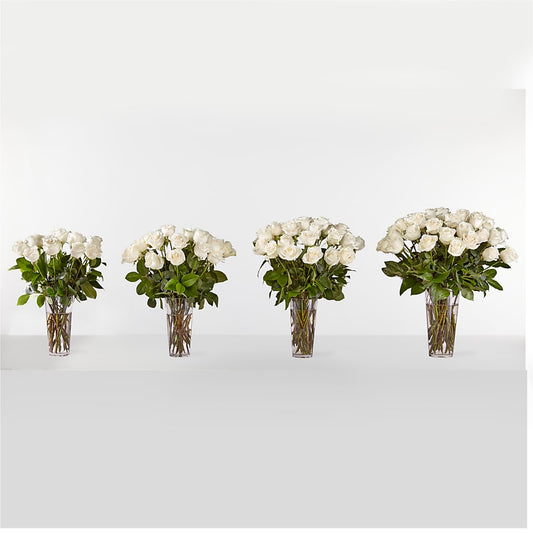 Long Stem White Rose Bouquet –  Fairy Queen Floral, Madera CA