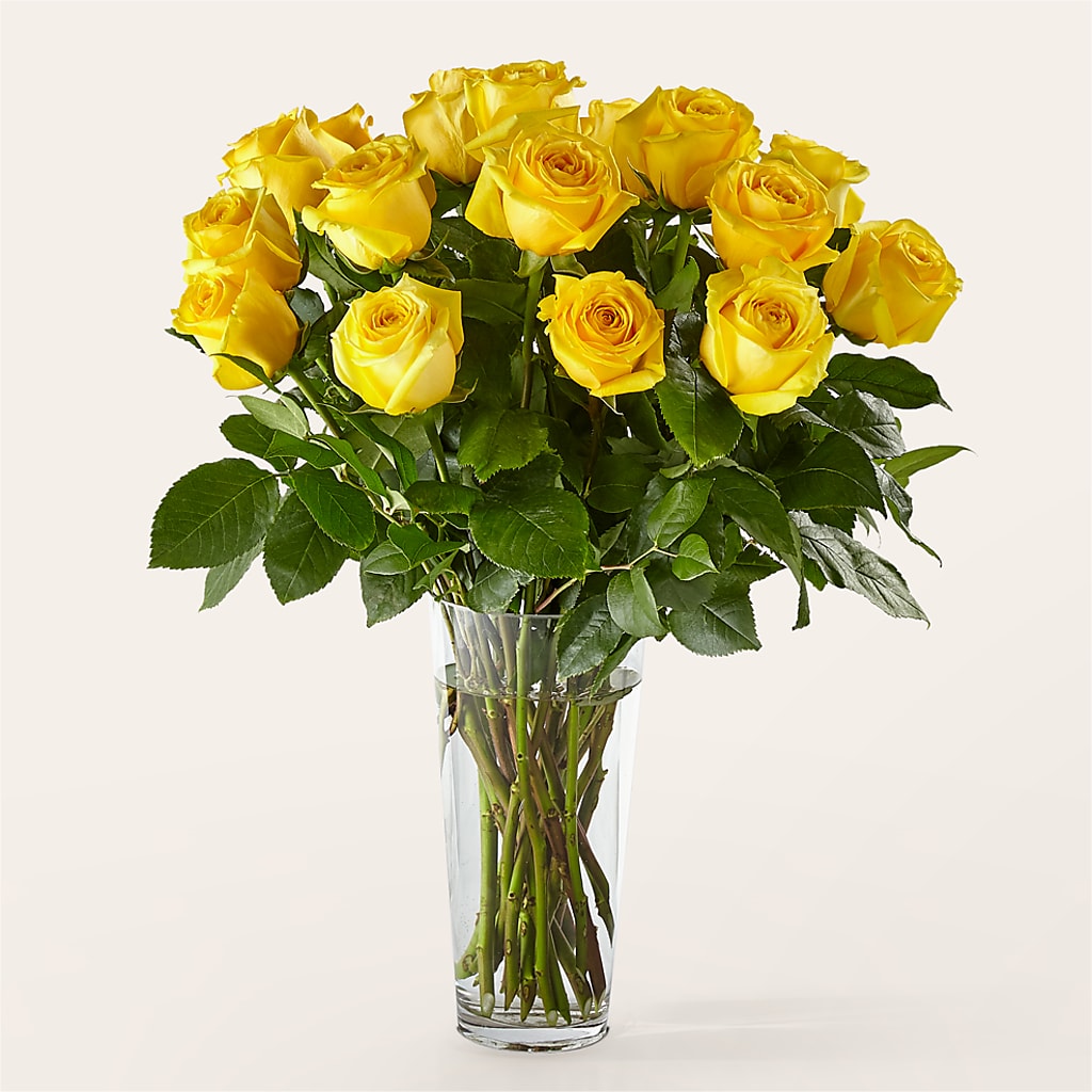 Long Stem Yellow Rose Bouquet –  Fairy Queen Floral, Madera CA