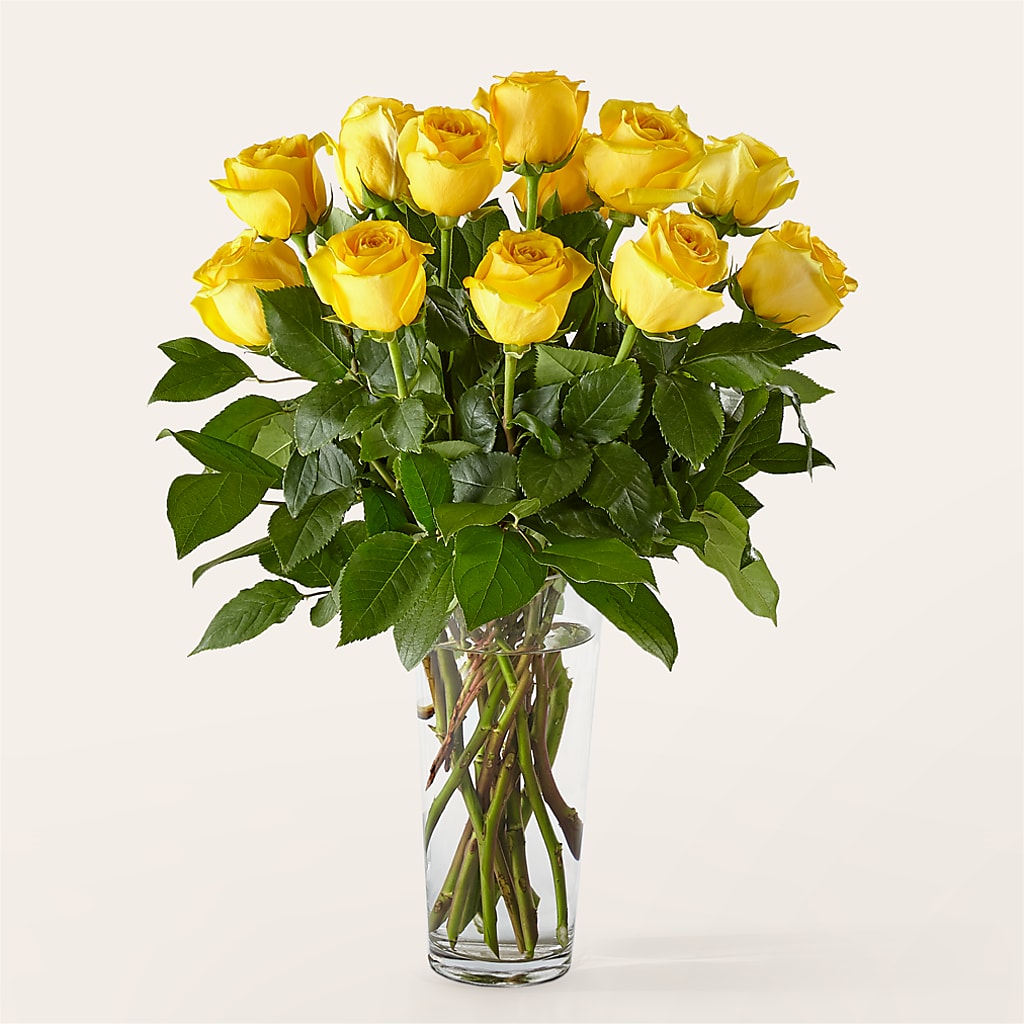Long Stem Yellow Rose Bouquet –  Fairy Queen Floral, Madera CA