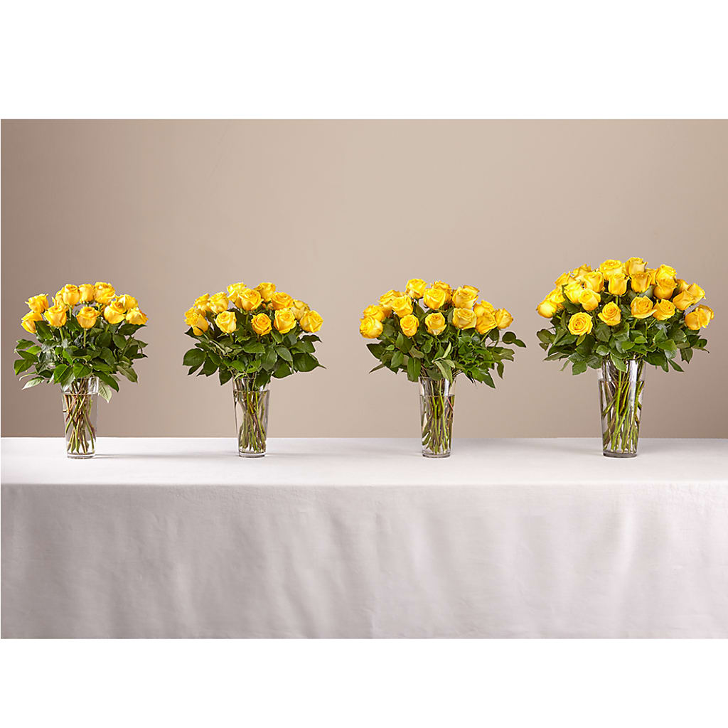 Long Stem Yellow Rose Bouquet –  Fairy Queen Floral, Madera CA