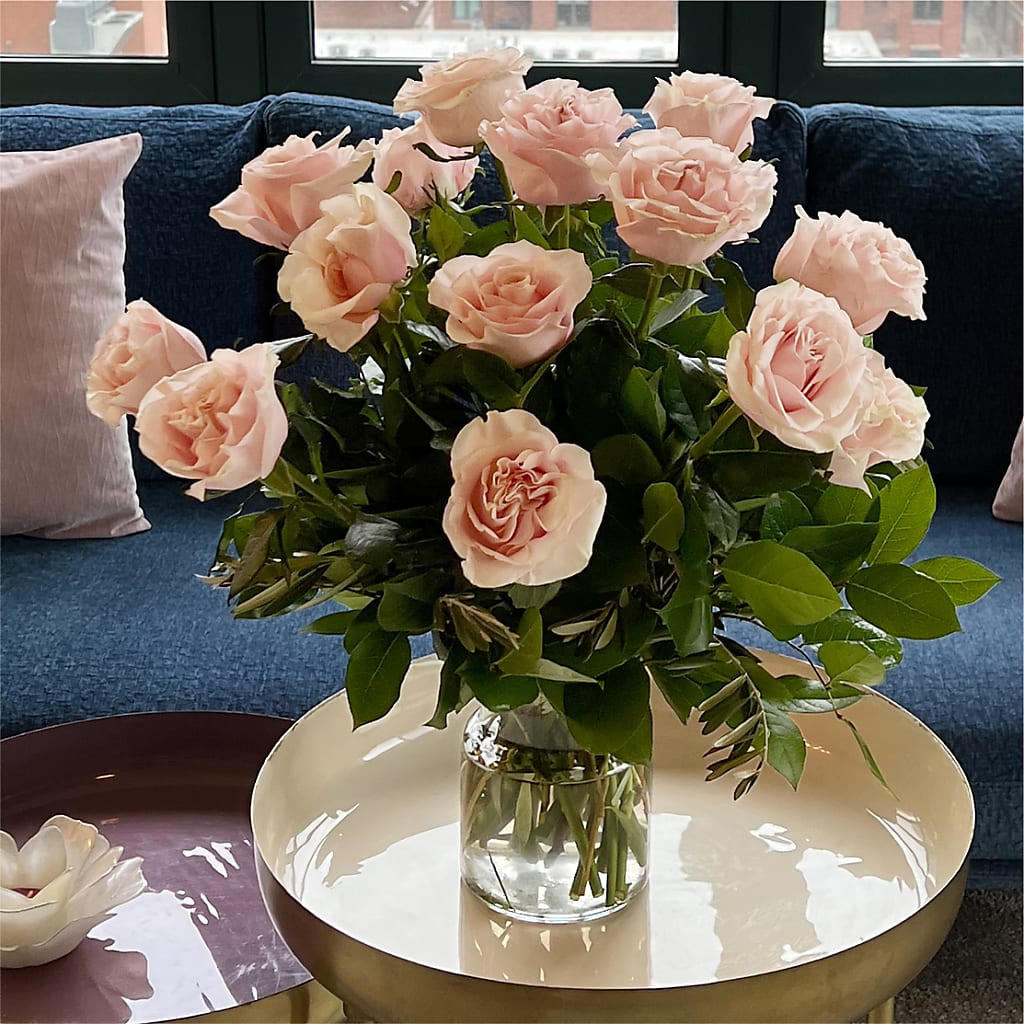 Long Stem Pink Rose Bouquet –  Fairy Queen Floral, Madera CA