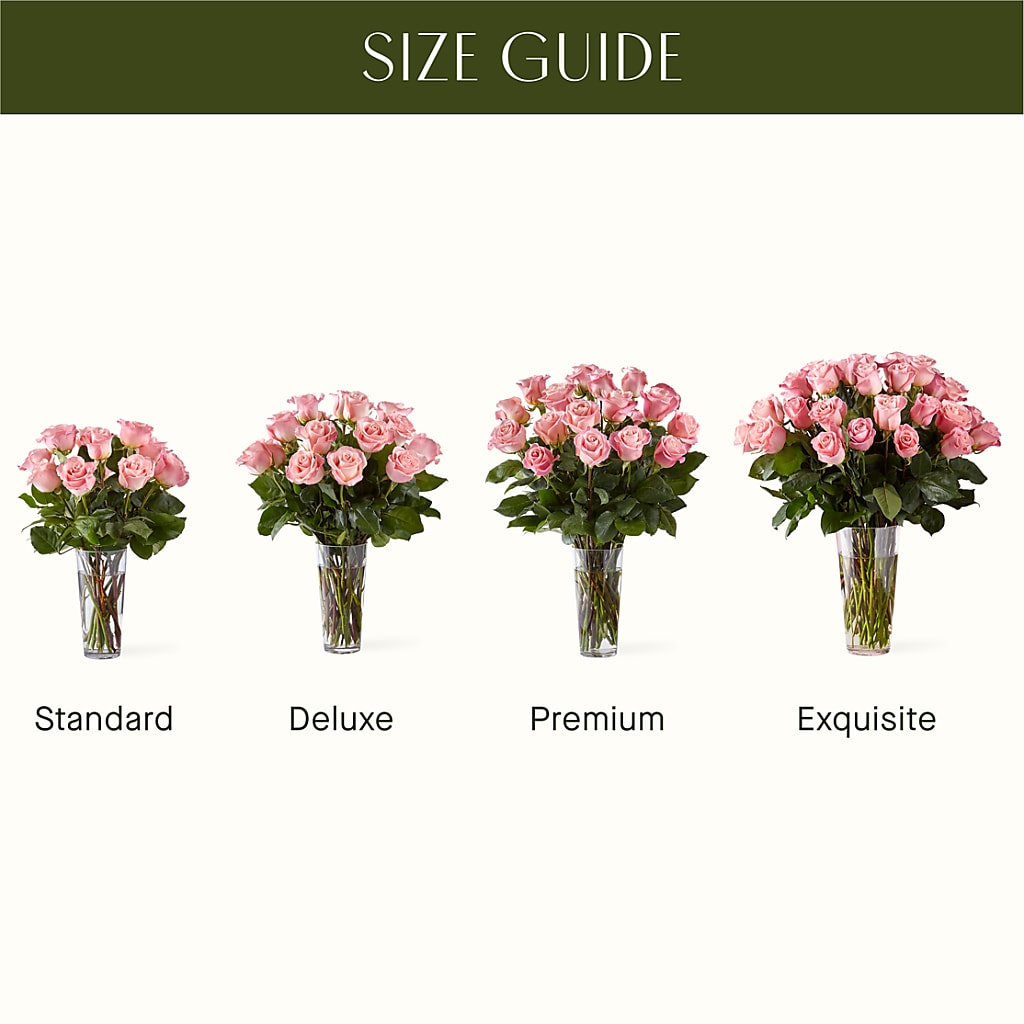 Long Stem Pink Rose Bouquet –  Fairy Queen Floral, Madera CA