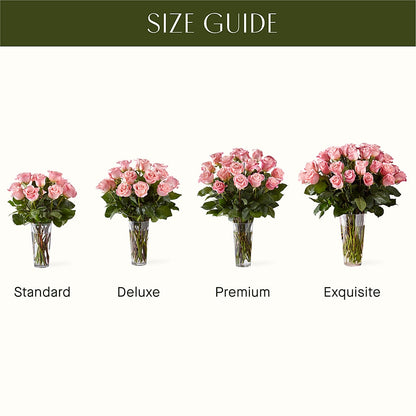 Long Stem Pink Rose Bouquet –  Fairy Queen Floral, Madera CA