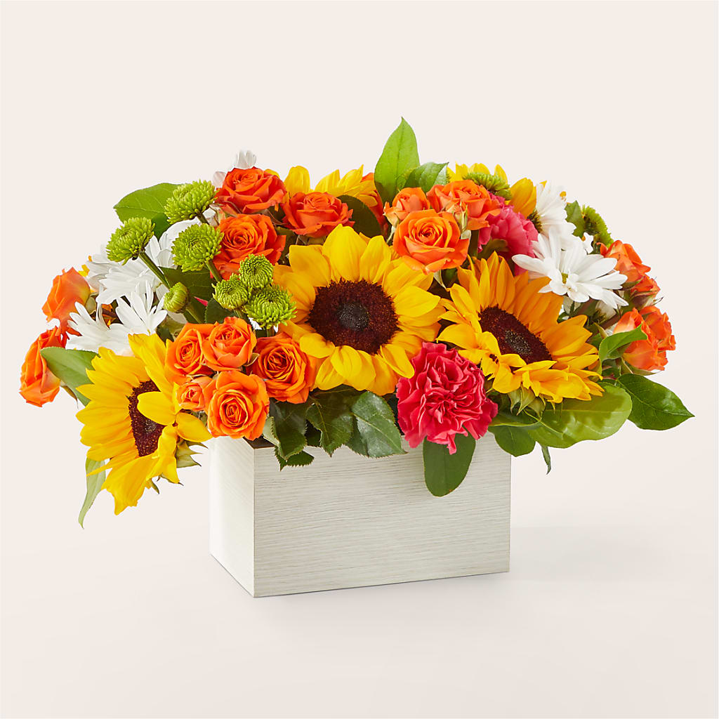 Sun-drenched Blooms Box Bouquet –  Fairy Queen Floral, Madera CA