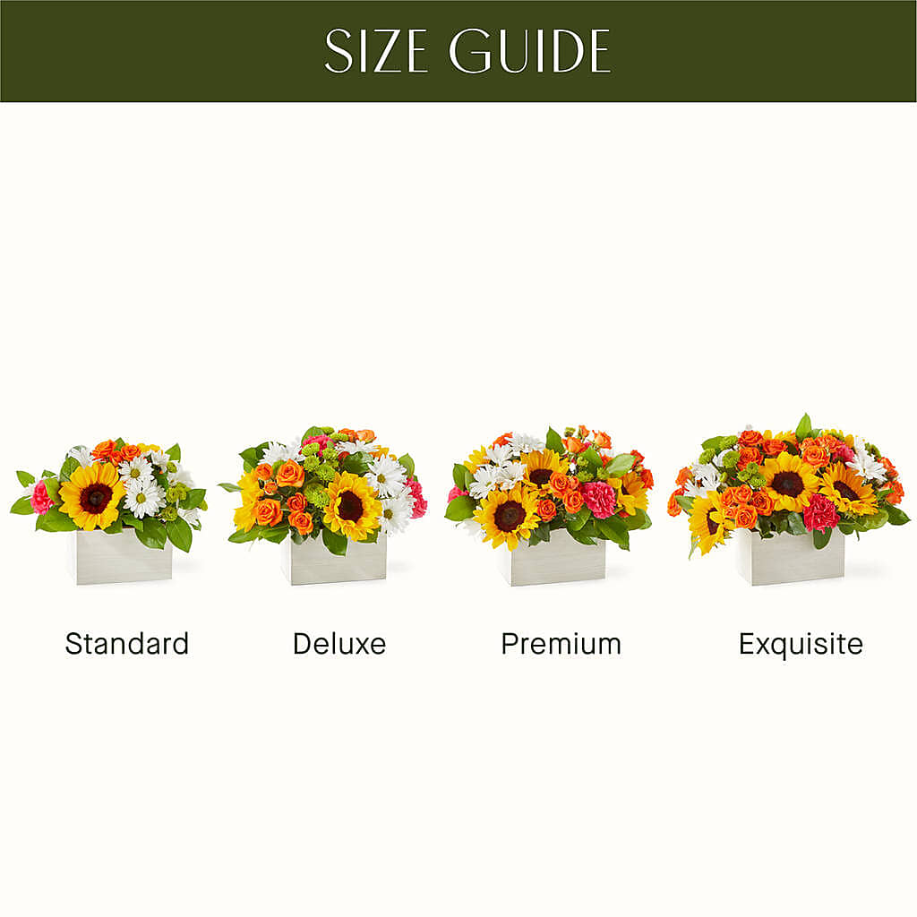 Sun-drenched Blooms Box Bouquet –  Fairy Queen Floral, Madera CA