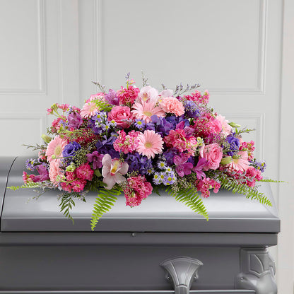 Glorious Garden Casket Spray –  Fairy Queen Floral, Madera CA