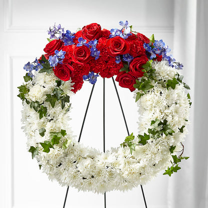 Patriotic Passion Wreath –  Fairy Queen Floral, Madera CA