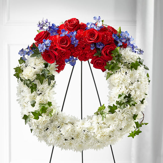 Patriotic Passion Wreath –  Fairy Queen Floral, Madera CA