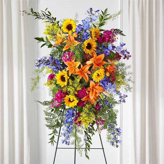 Sunlit Memories Standing Spray (Standard) –  Fairy Queen Floral, Madera CA