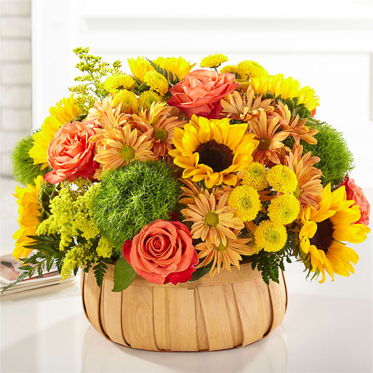 Harvest Sunflower Basket –  Fairy Queen Floral, Madera CA