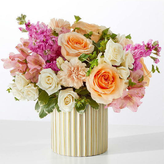 Paradise Bouquet with Ivory Vase –  Fairy Queen Floral, Madera CA