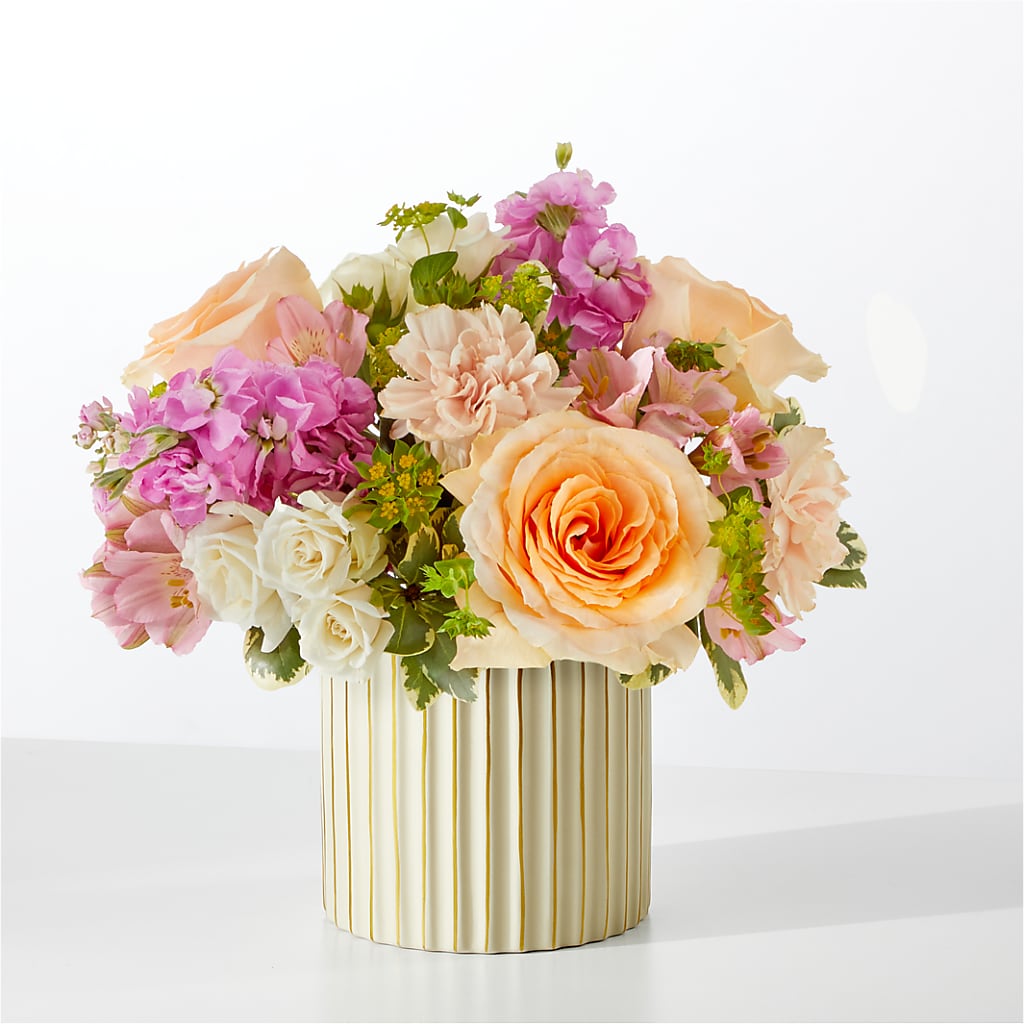 Paradise Bouquet with Ivory Vase –  Fairy Queen Floral, Madera CA