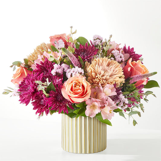 Berry Cobbler Bouquet with Ivory Vase –  Fairy Queen Floral, Madera CA