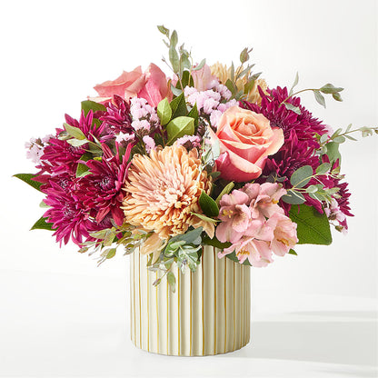 Berry Cobbler Bouquet with Ivory Vase –  Fairy Queen Floral, Madera CA